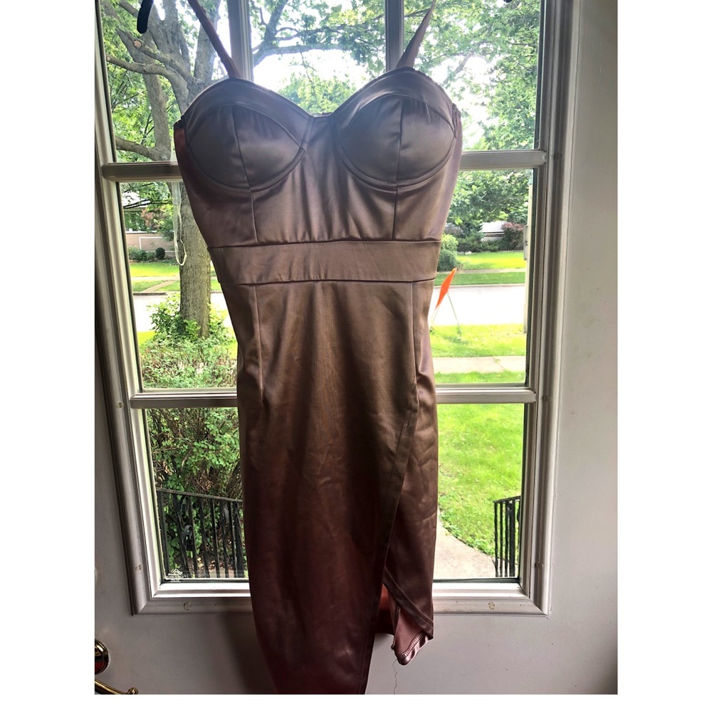 Mauve silk dress- great condition